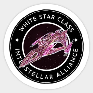 White Star Class - Black Star Killer - White - Sci-Fi - B5 Sticker